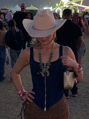 Understated Leather Chevy Dark Denim Zip Bustier